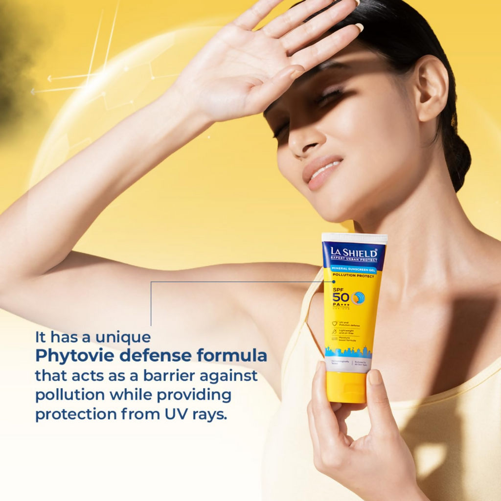 La Shield Pollution Protect SPF 50 Mineral Sunscreen Gel | Grocsy