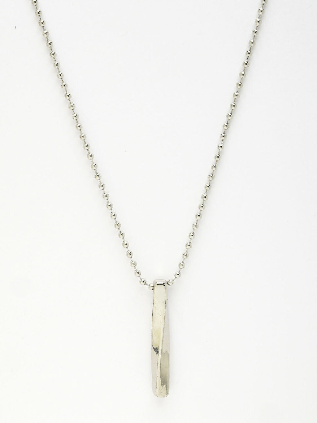 NVR Men's Silver-Plated Stainless Steel Pendant with Chain | Grocsy