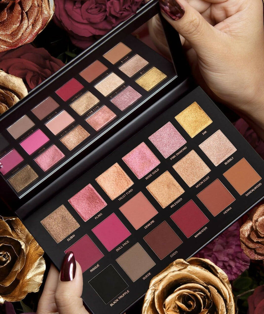 Favon Rose Gold Professional Eyeshadow Palette | Grocsy