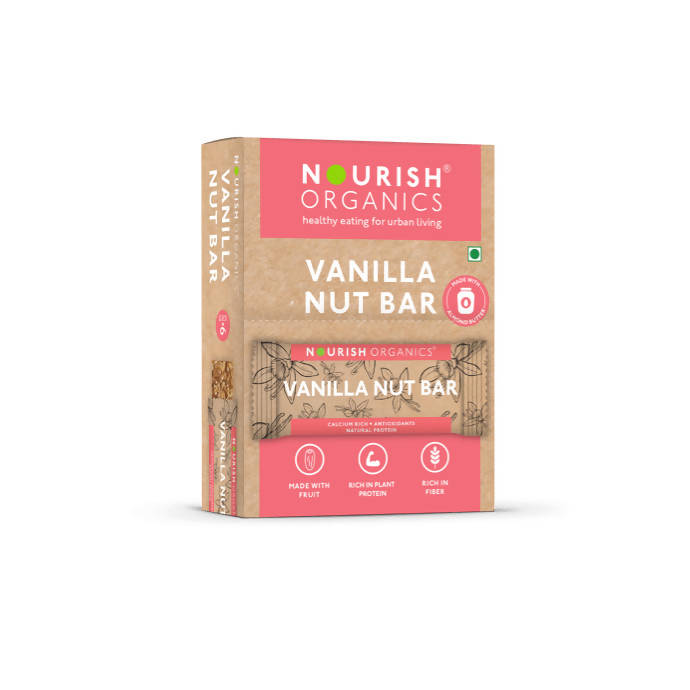 Nourish Organics Vanilla Nut Bar | Grocsy
