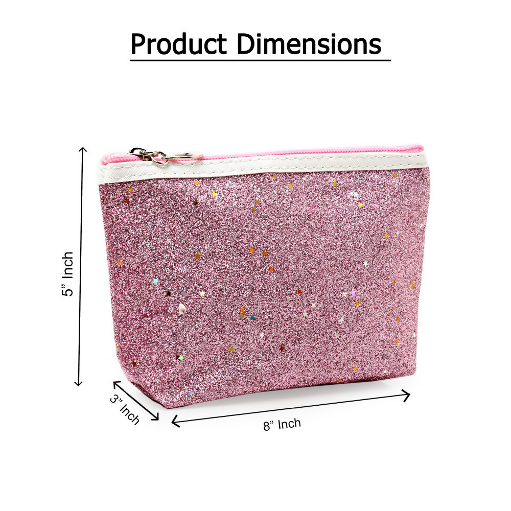 Bronson Professional Glitter Bling Mini Makeup Travel Pouch Kit | Grocsy