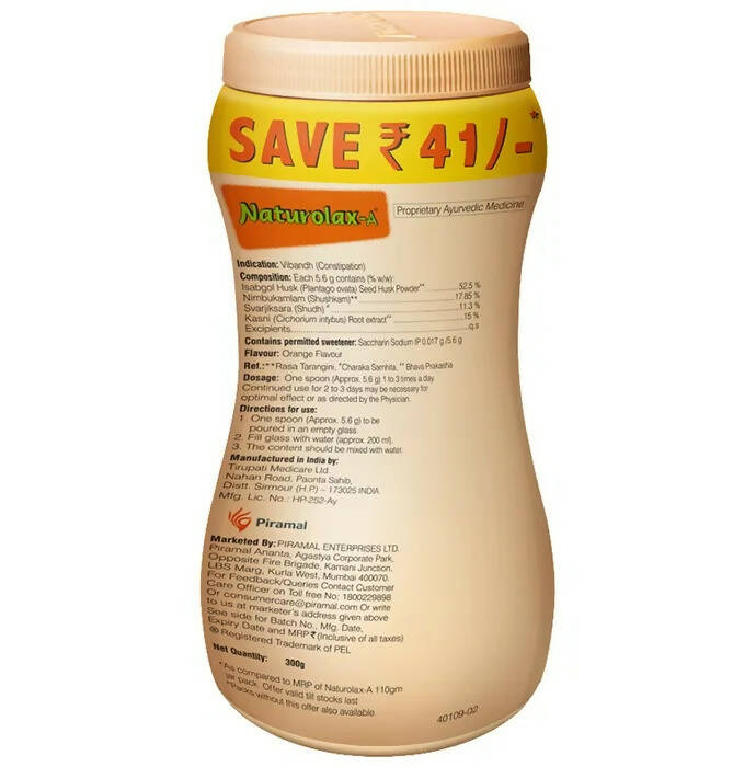 Piramal Naturolax -A Powder Tasty Orange | Grocsy
