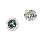 Multi Diamond and Stone Neckpiece with Studs- Ruby Raang | Grocsy