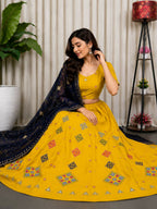 Lehenga Mart Yellow Designer Navratri Lehenga Choli for Women | Grocsy
