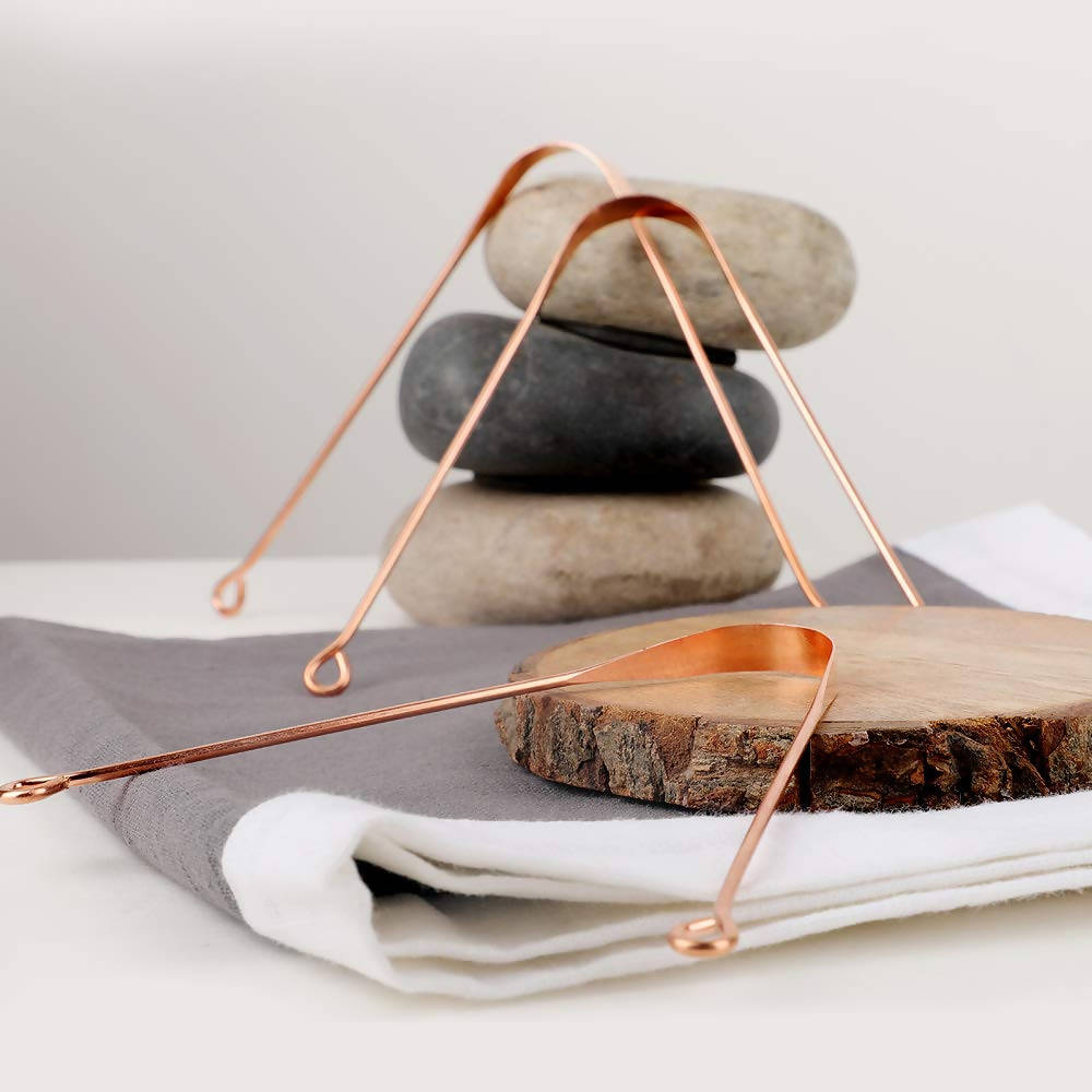 Health and Yoga Copper Tongue Cleaner - Exquisitely Gift Wrapped | Grocsy