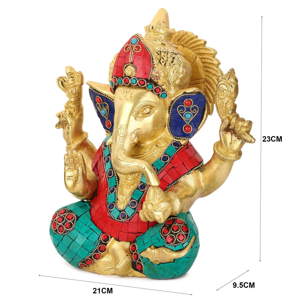 Devlok Colorful Ganpati ji Idol | Grocsy
