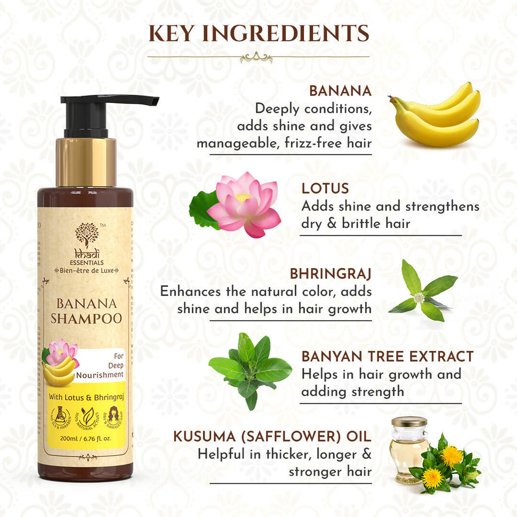 Khadi Essentials Banana Shampoo | Grocsy