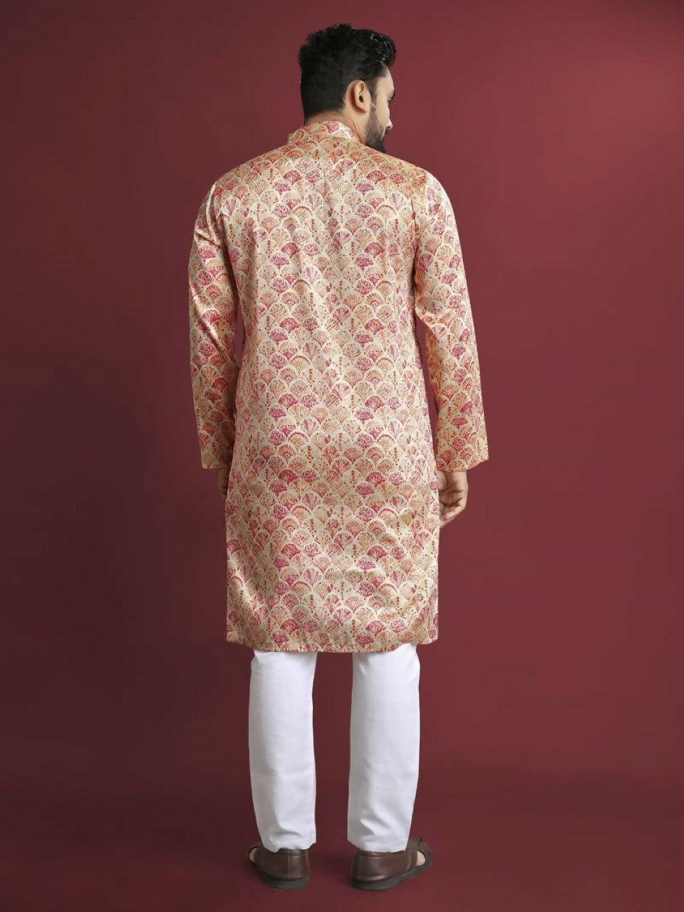 Anaita Multicolour Printed Pure Silk Straight Kurta | Grocsy