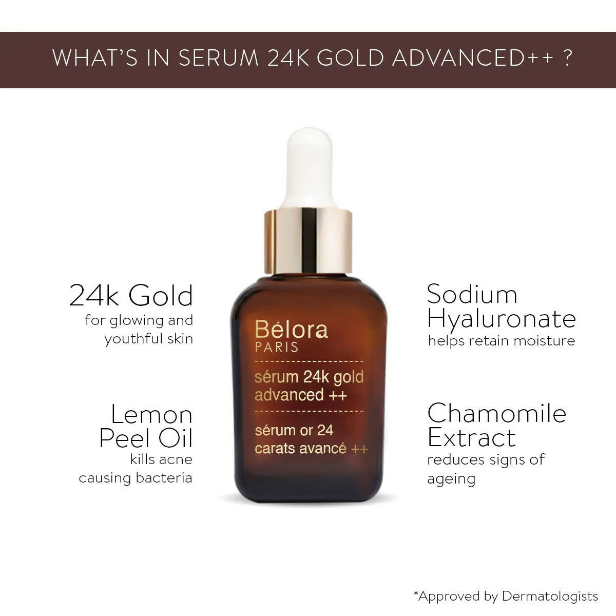 Belora Paris 24k Gold Advanced ++ Serum | Grocsy