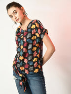 Myshka Women's Multi Printed Top | Grocsy