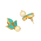 Nuyug 22K Gold Plated Cerulean Studs | Grocsy