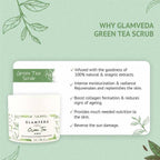 Glamveda Green Tea Recharge & Renew Scrub | Grocsy