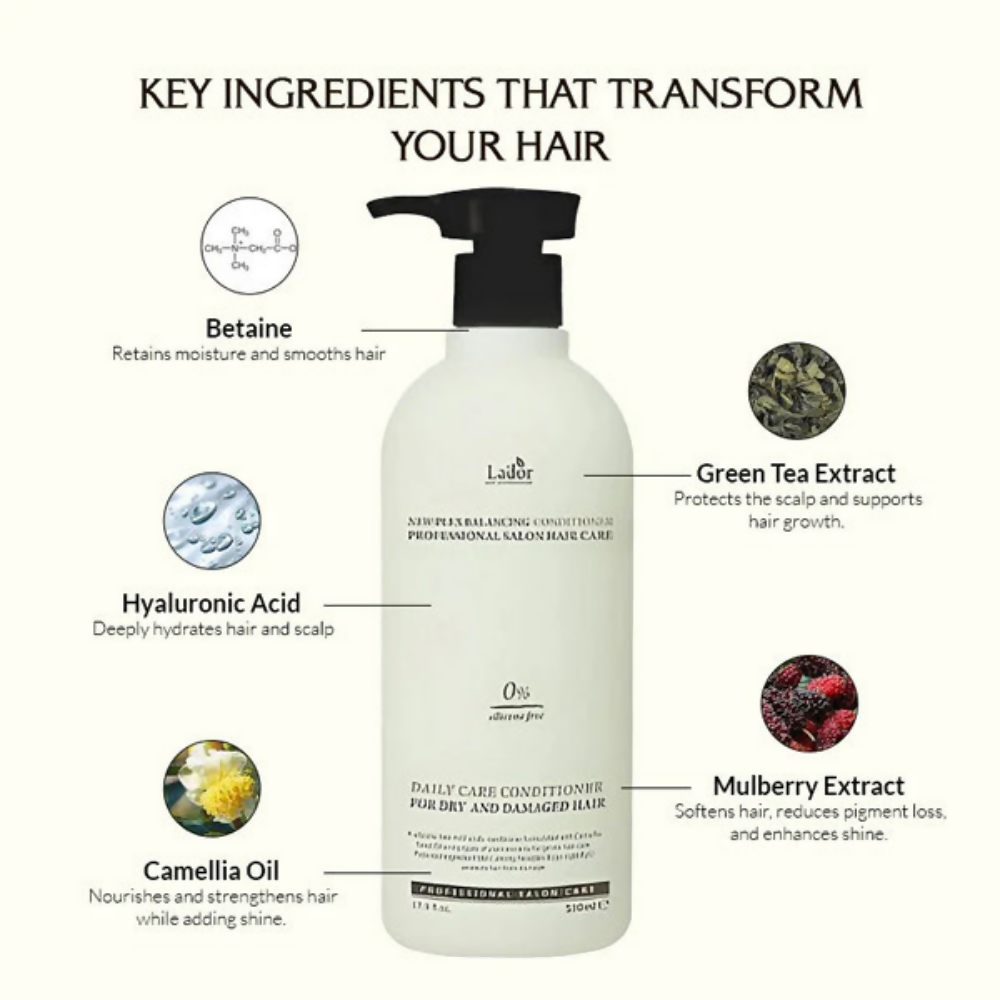La'dor Newplex Balancing Conditioner - Scalp Soothing Korean Conditioner for Dry Hair | Grocsy