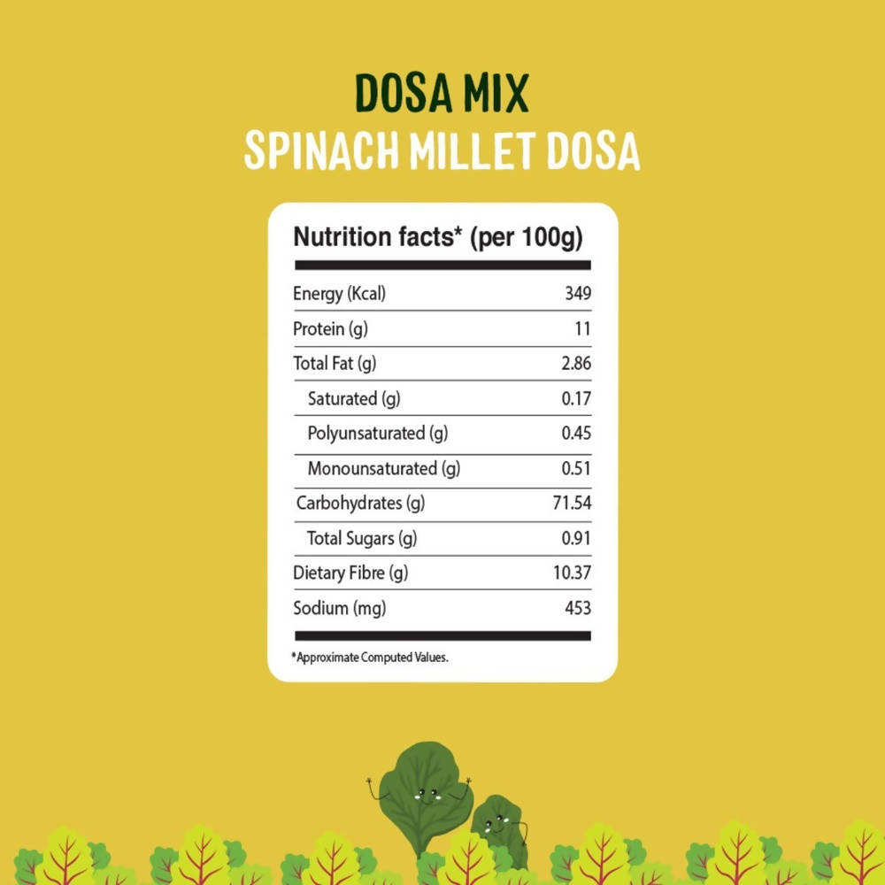 Timios Organic Millet Spinach Dosa Mix | Grocsy