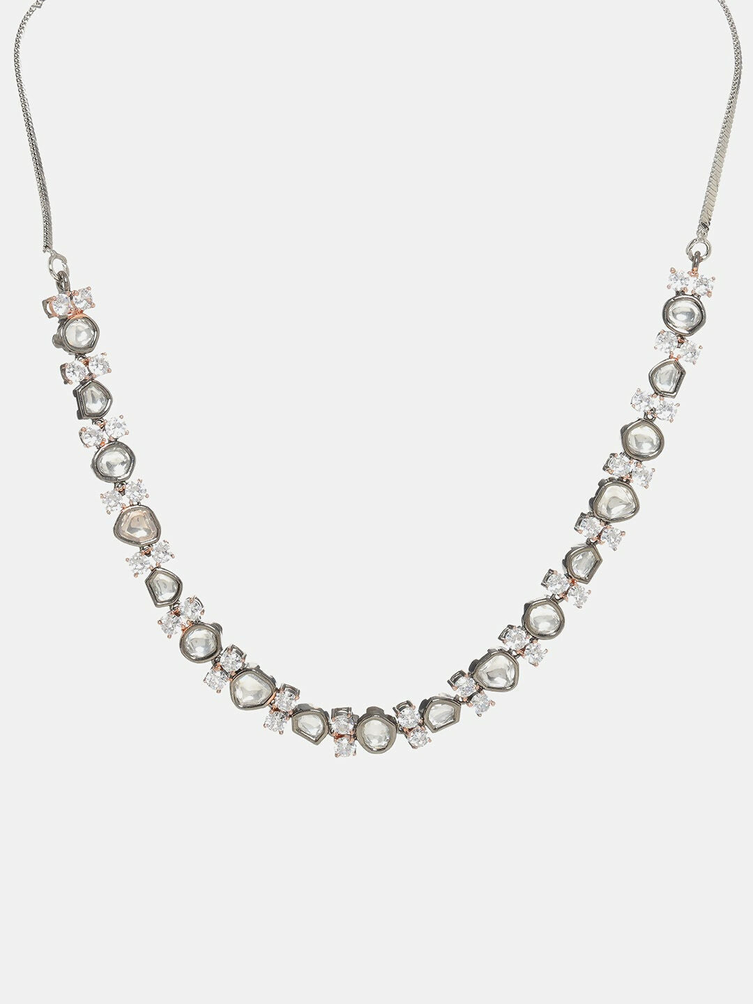 Stone Neckpiece with Studs- Ruby Raang | Grocsy