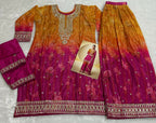 Anaita Pink Chinon Silk Readymade Suit with Sequence Work | Grocsy