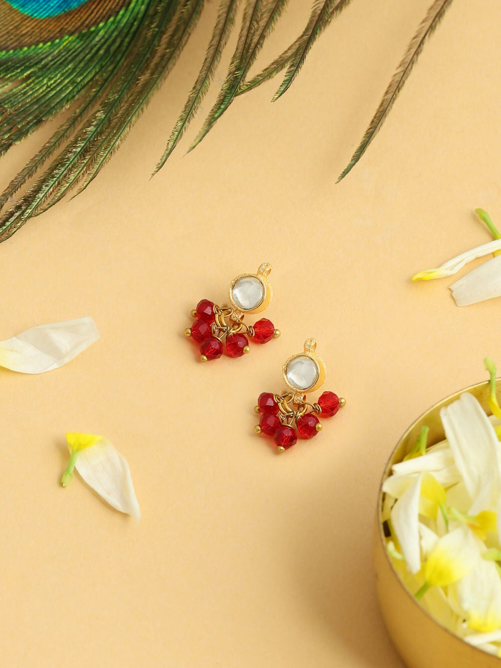 Ruby Raang Women Dainty Drops Earrings | Grocsy