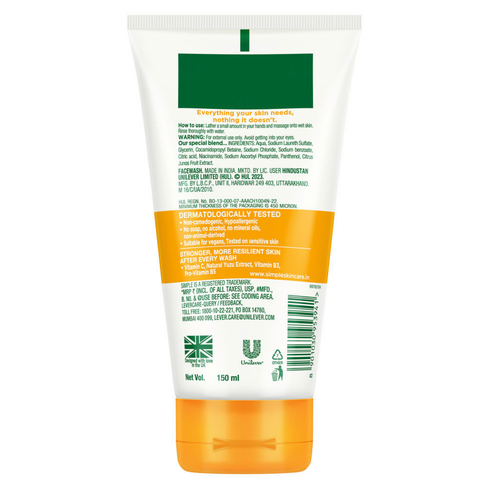 Simple Protect N Glow Vitamin C Glow Facial Wash | Grocsy