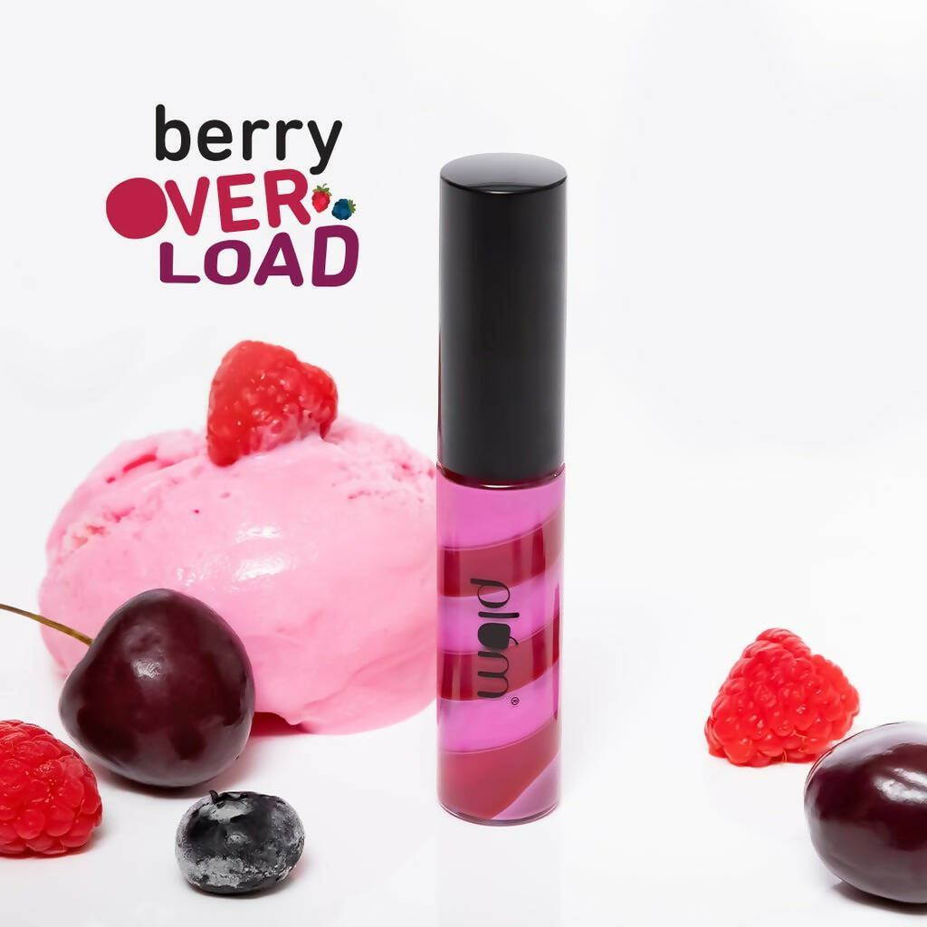 Plum Soft Swirl Lip Gloss 3 Shades In 1 & 124 Berry Overload | Grocsy