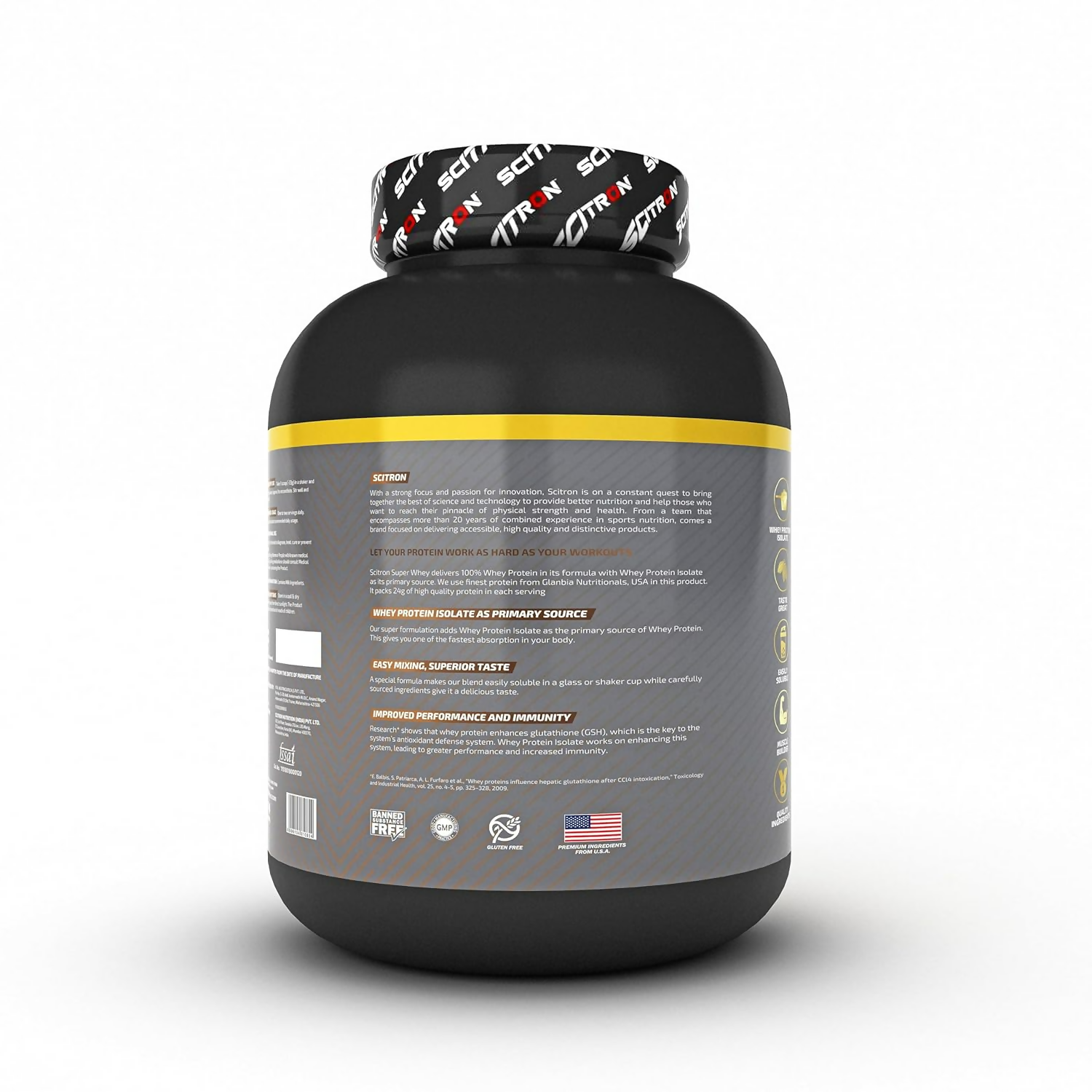 Scitron Super Whey Isolate Protein Powder - Double Rich Chocolate | Grocsy