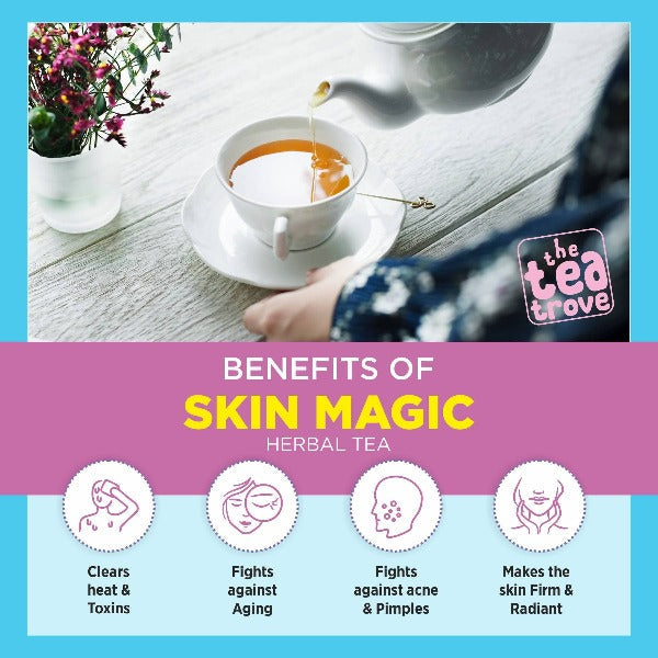 The Tea Trove - Skin Magic Herbal Tea | Grocsy