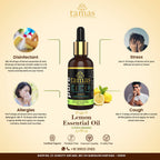 Tamas Pure Ayurveda 100% Organic Lemon Essential Oil-USDA Certified Organic | Grocsy