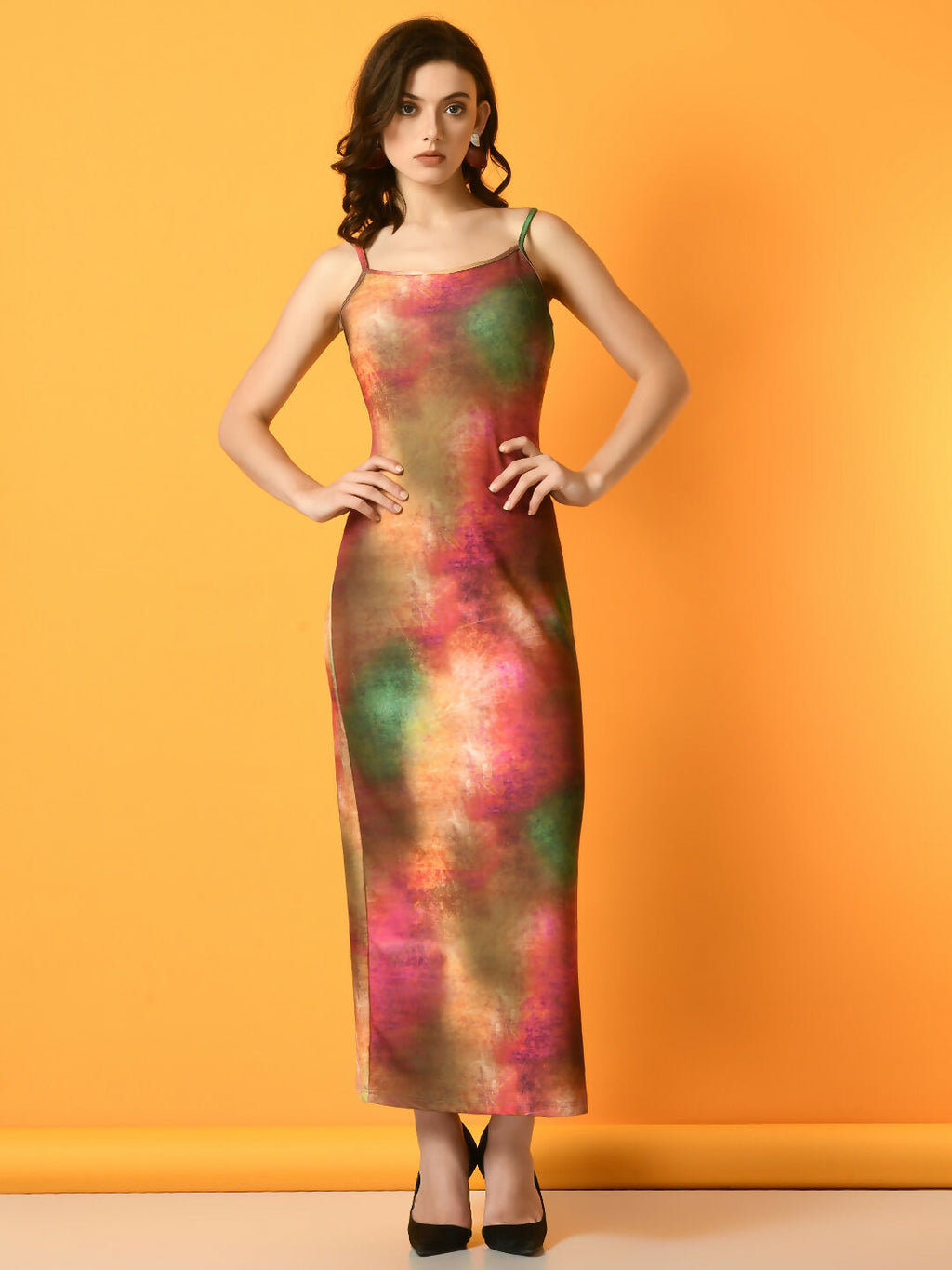 Myshka Women's Multi Printed Party Dress | Grocsy