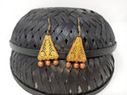 Terracotta Boho Ear Hangings-Copper Gold | Grocsy