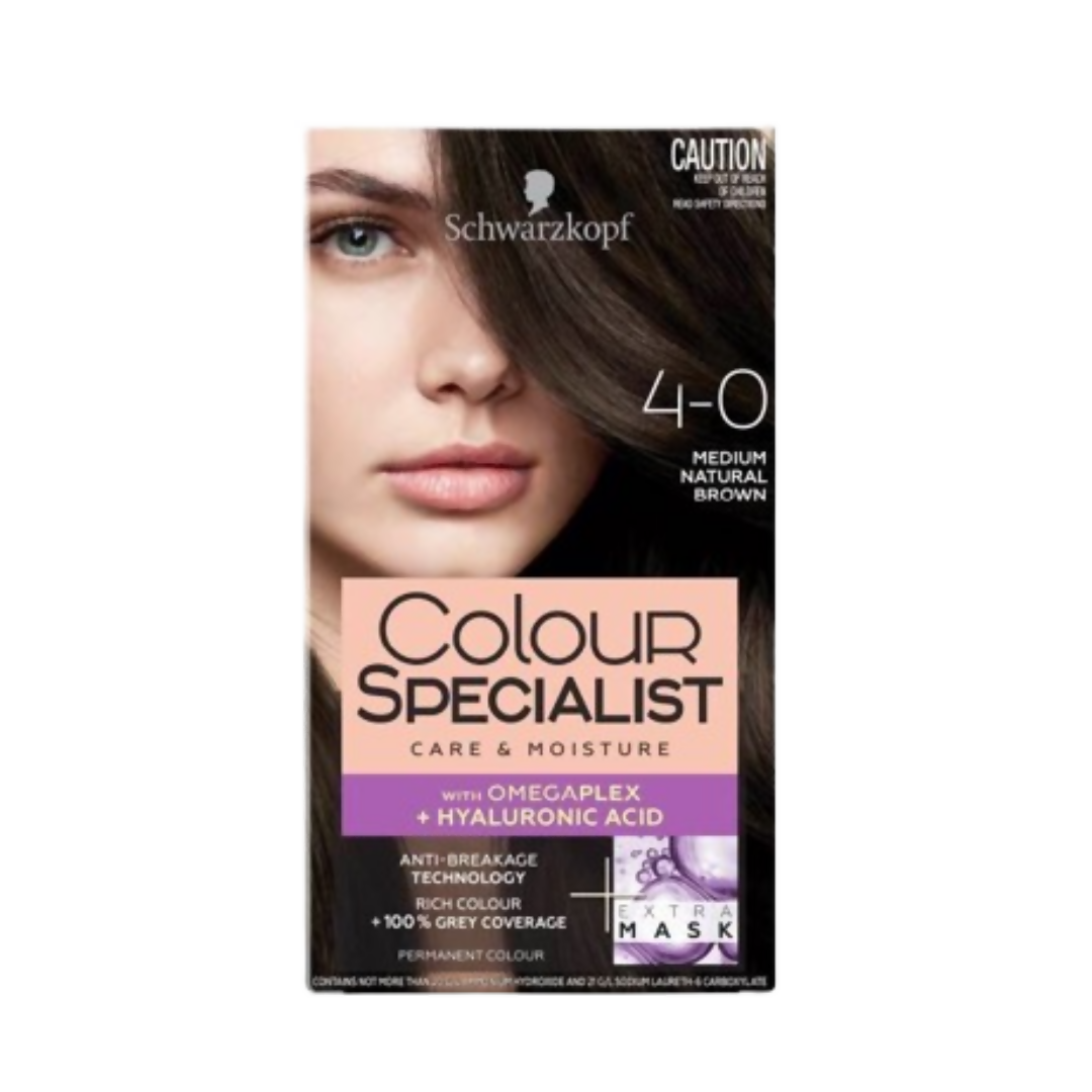 Schwarzkopf Colour Specialist Permanent Hair Colour - 4.0 Medium Natural Brown | Grocsy