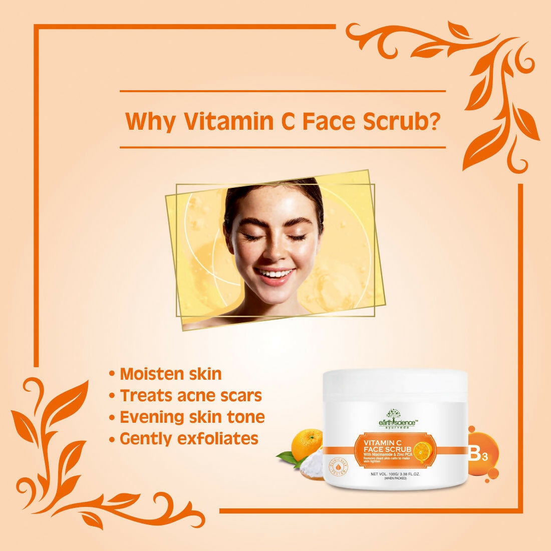 Earth Science Ayurveda Vitamin C Face Scrub | Grocsy