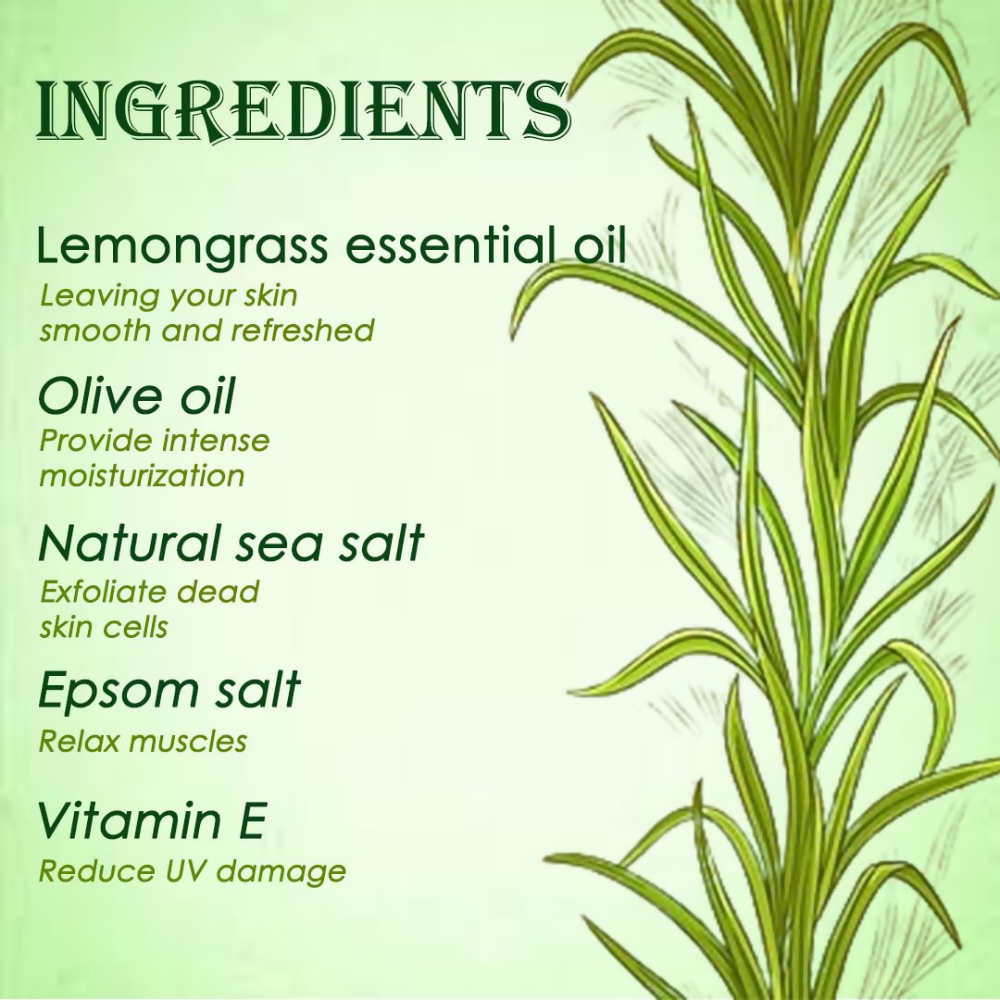VedicAyurveda Lemongrass Bath Salt | Grocsy