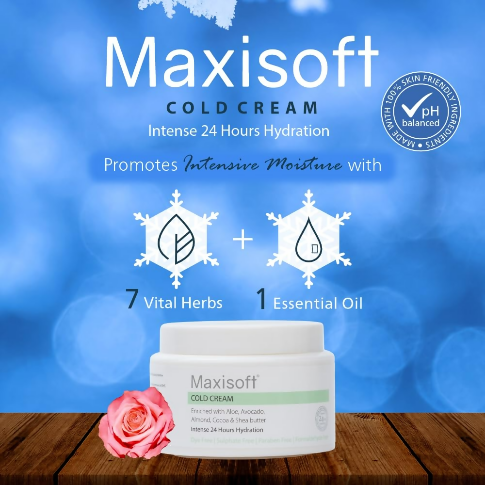 Maxisoft Cold Cream Vitamin E Glowing and Moisturized Skin | Grocsy