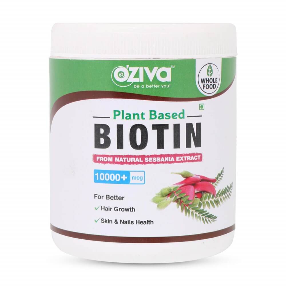 OZiva Plant Based Biotin (10,000+ mcg) | Grocsy