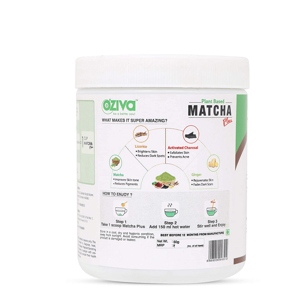 OZiva Plant Based Matcha Plus | Grocsy