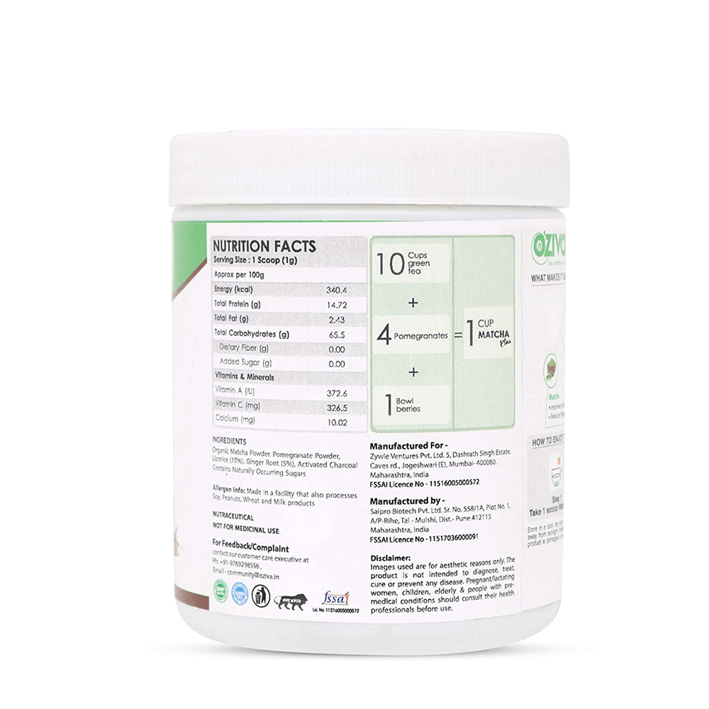 OZiva Plant Based Matcha Plus | Grocsy
