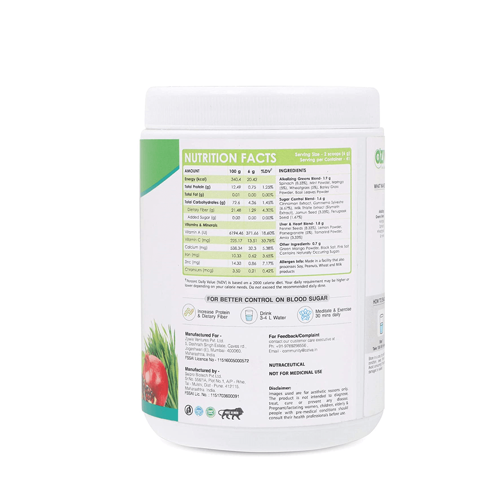 OZiva Superfood Greens & Herbs | Grocsy