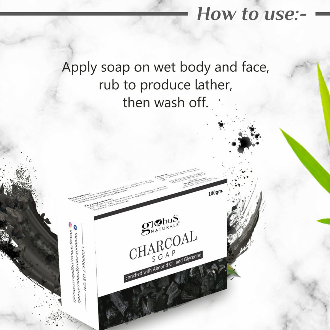 Globus Naturals Charcoal Soap | Grocsy