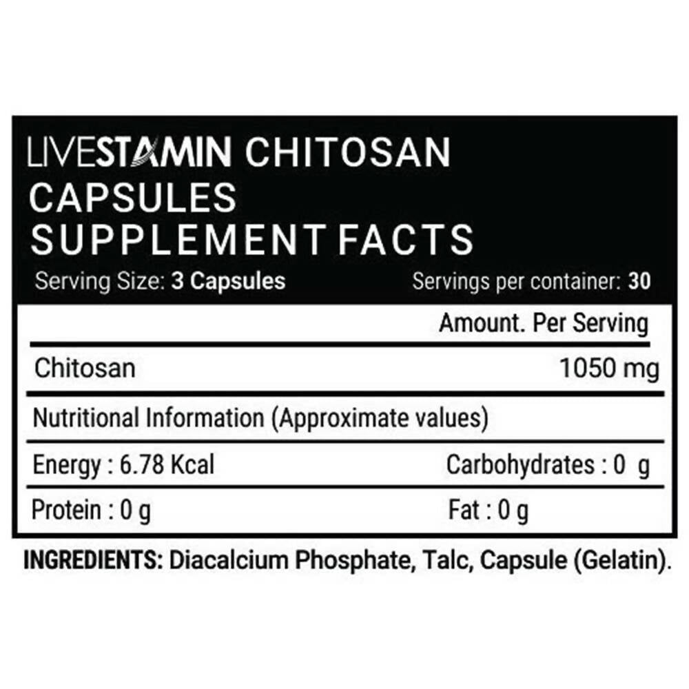 Livestamin Chitosan Capsules | Grocsy