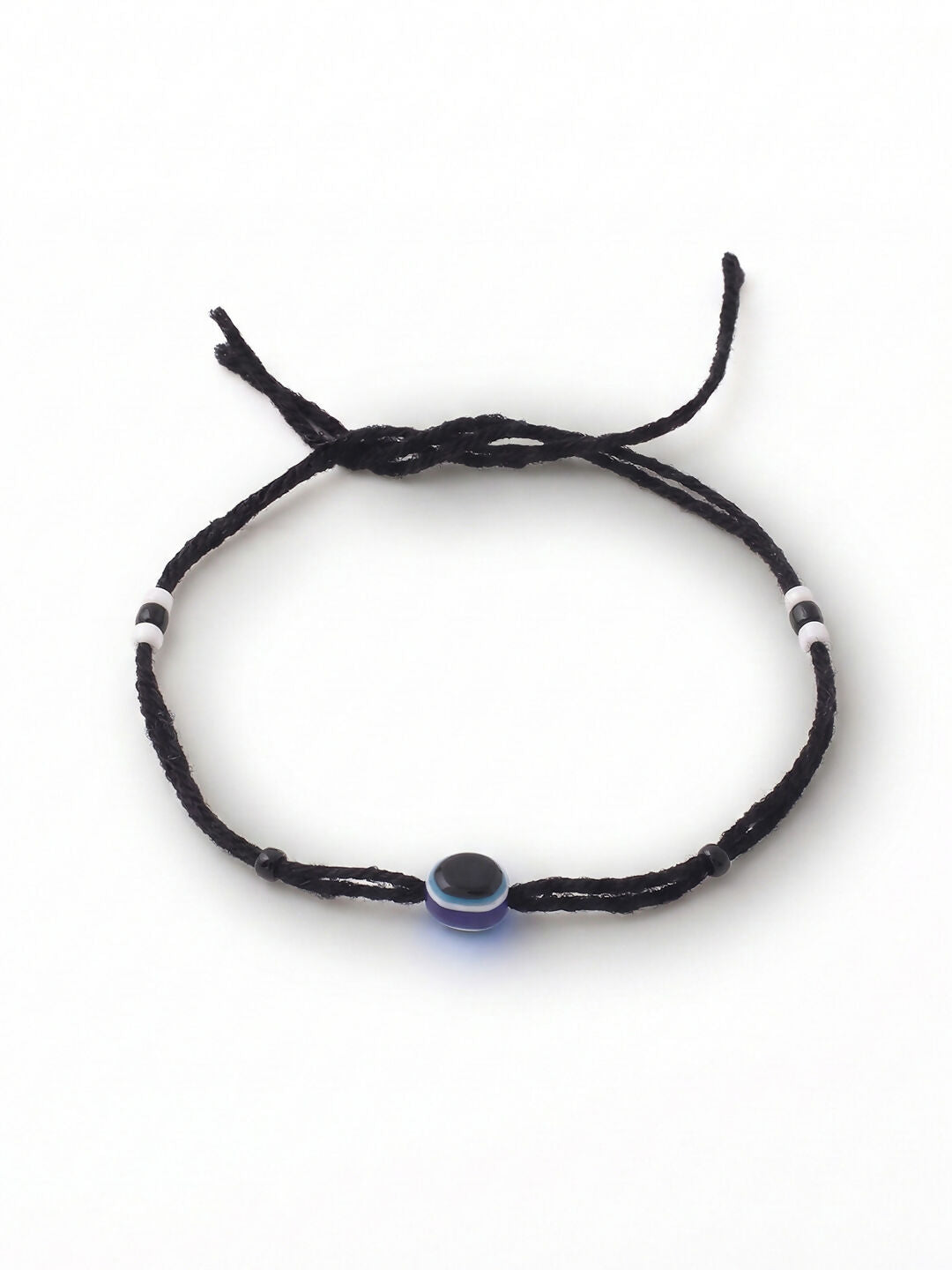 NVR Women Set of 2 Black Beaded Evil Eye Anklet | Grocsy