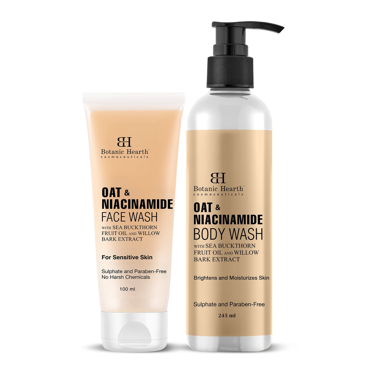 Botanic Hearth Oat & Niacinamide Bodywash - Facewash | Grocsy