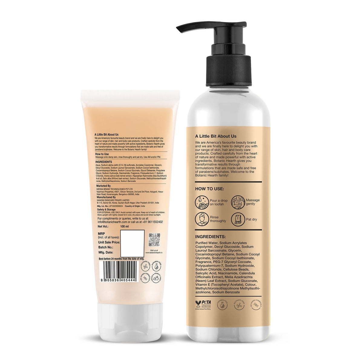 Botanic Hearth Oat & Niacinamide Bodywash - Facewash | Grocsy