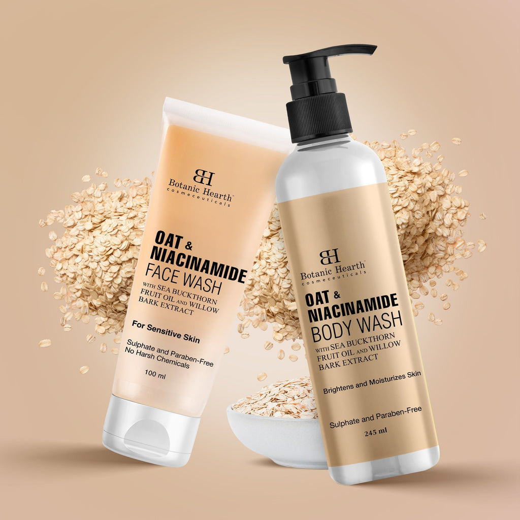 Botanic Hearth Oat & Niacinamide Bodywash - Facewash | Grocsy