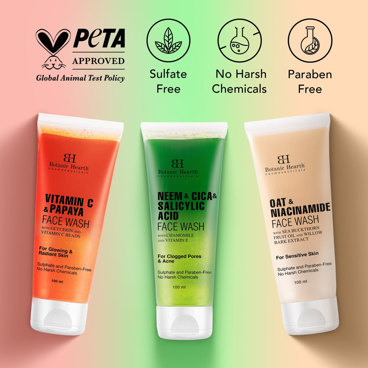 Botanic Hearth Papaya & Vitamin C Face Wash | Grocsy