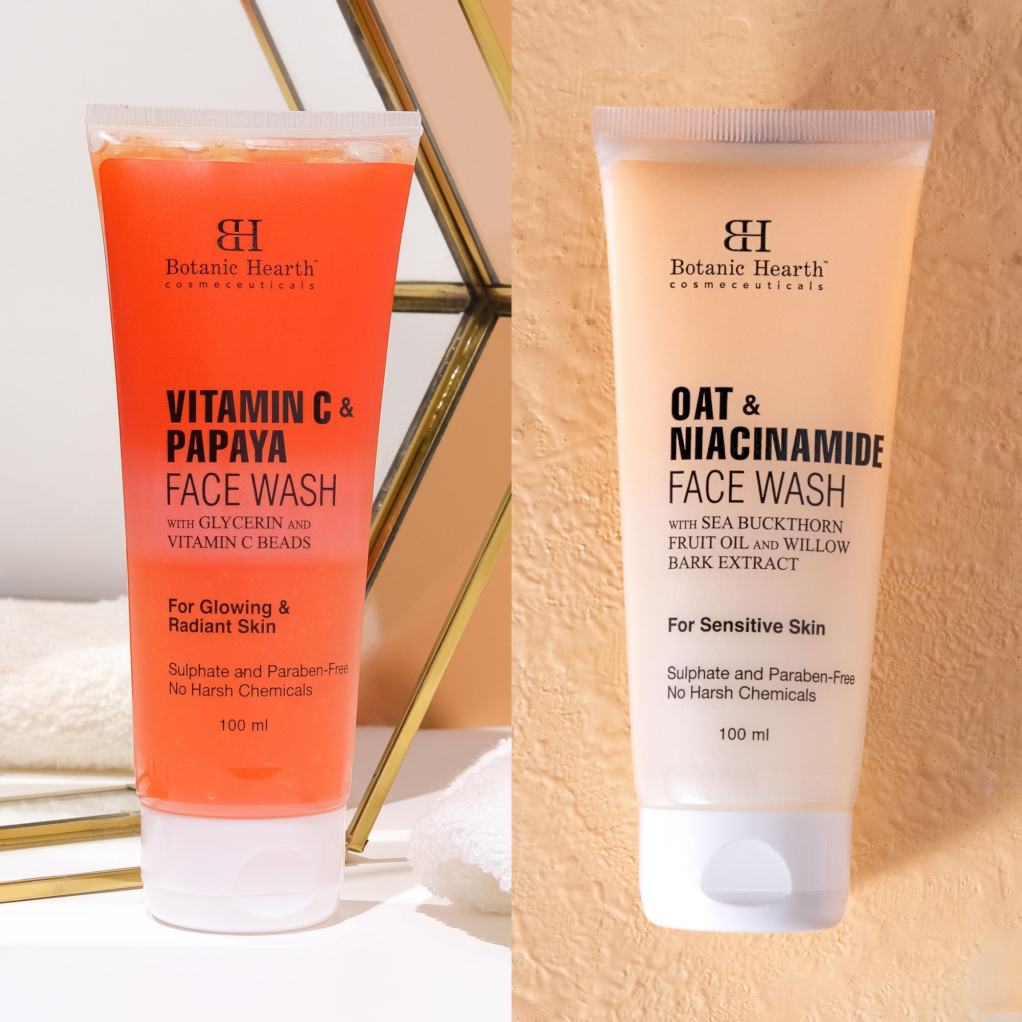 Botanic Hearth Papaya & Vitamin C with Oat & Niacinamide Face Wash | Grocsy