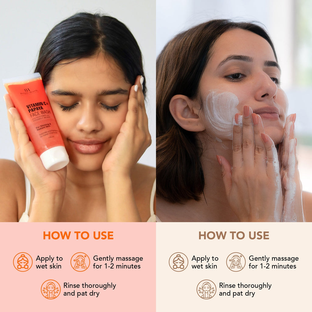 Botanic Hearth Papaya & Vitamin C with Oat & Niacinamide Face Wash | Grocsy