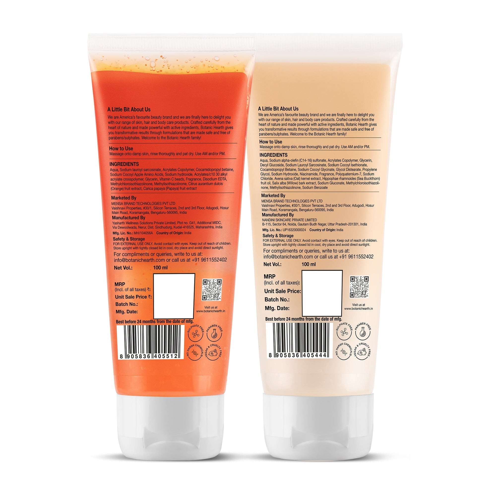 Botanic Hearth Papaya & Vitamin C with Oat & Niacinamide Face Wash | Grocsy