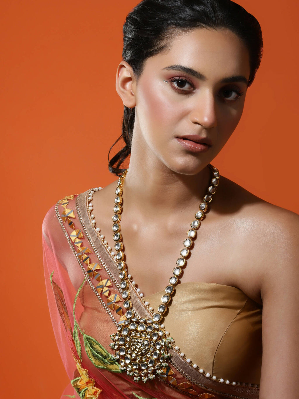 Women's Gold-Polished Necklace - Ruby Raang | Grocsy