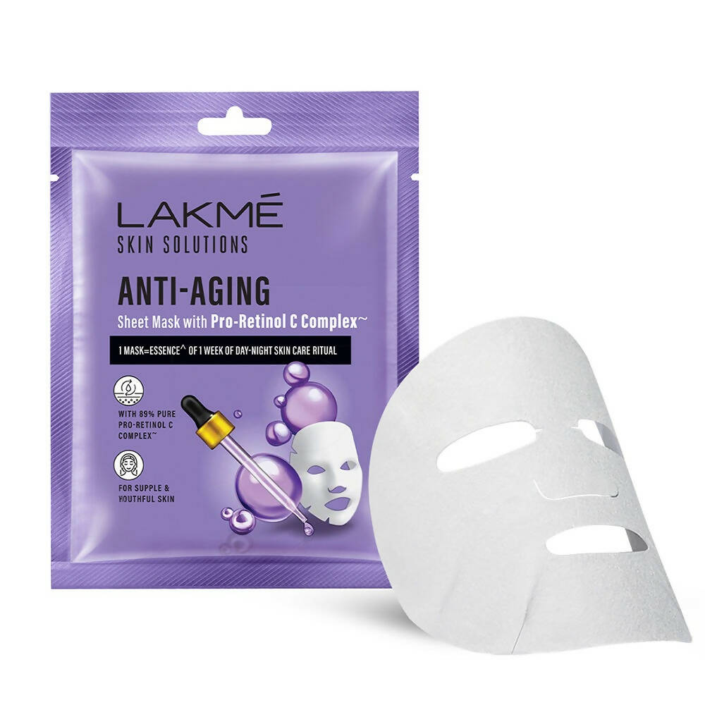 Lakme Skin Solutions Anti-Aging Sheet Mask | Grocsy