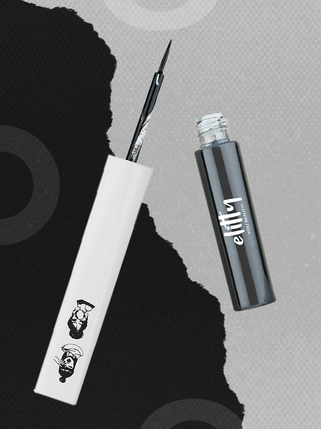 Elitty Black Pop Color Matte Finish Liquid Eyeliner - Dark Matter-Black | Grocsy