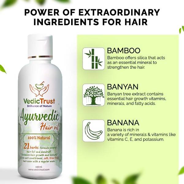 VedicTrust Ayurvedic Hair Oil | Grocsy